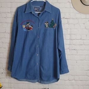 CHRISTMAS BUTTON DOWN SHIRT